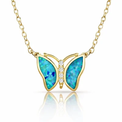 Srebrna ogrlica – Leptir Querubina - Affinity Silver 