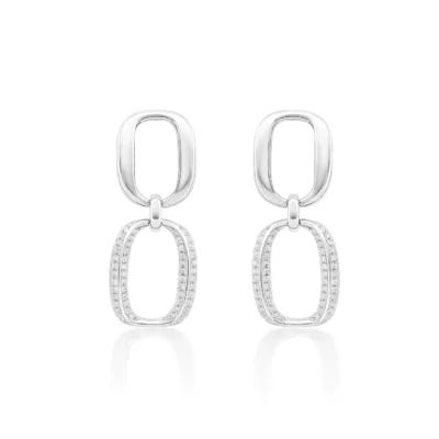 Srebrne naušnice Celia - Affinity Silver