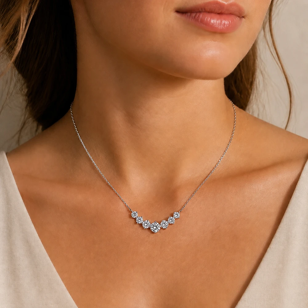 Srebrna ogrlica Crystal Crown - Slika 2