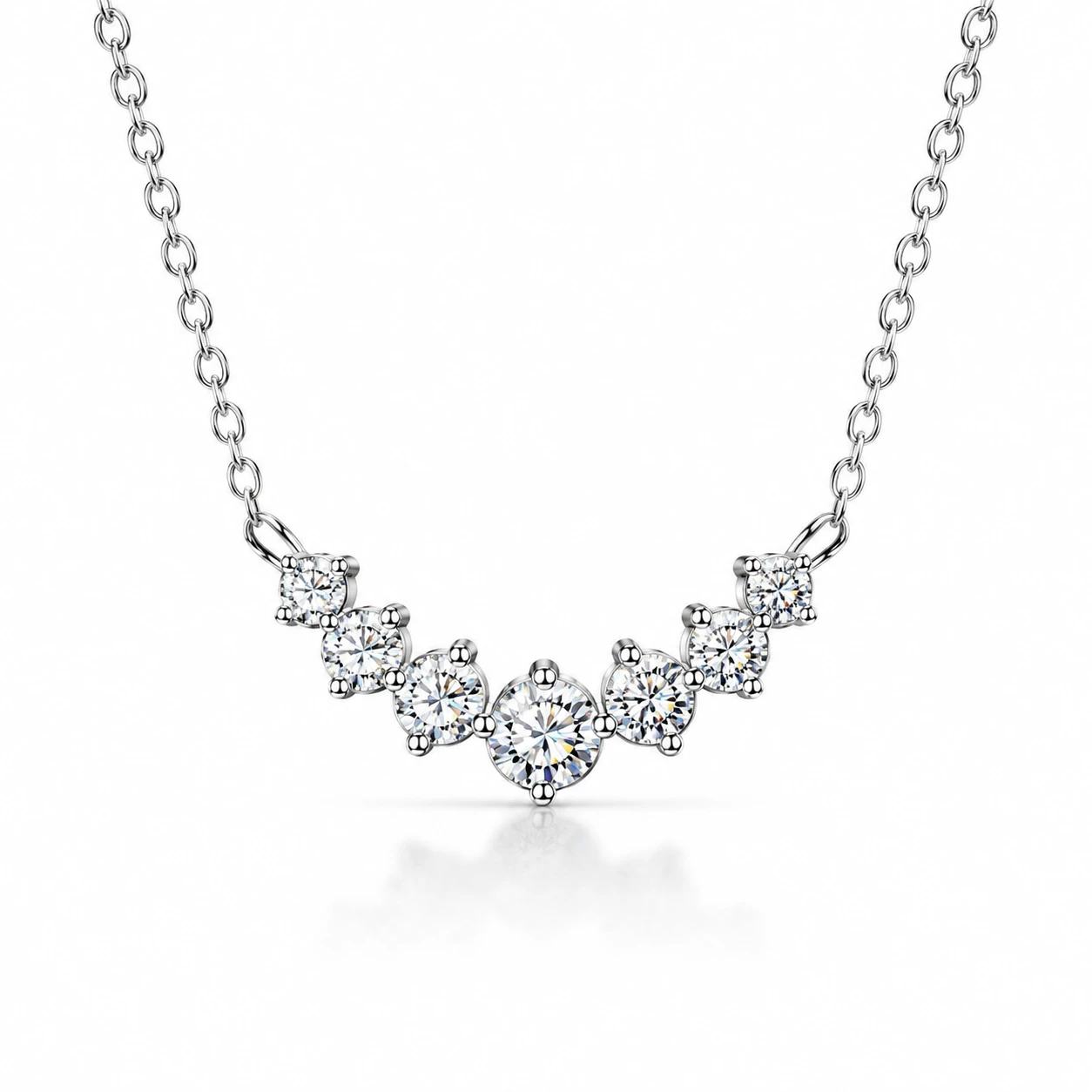 Srebrna ogrlica Crystal Crown