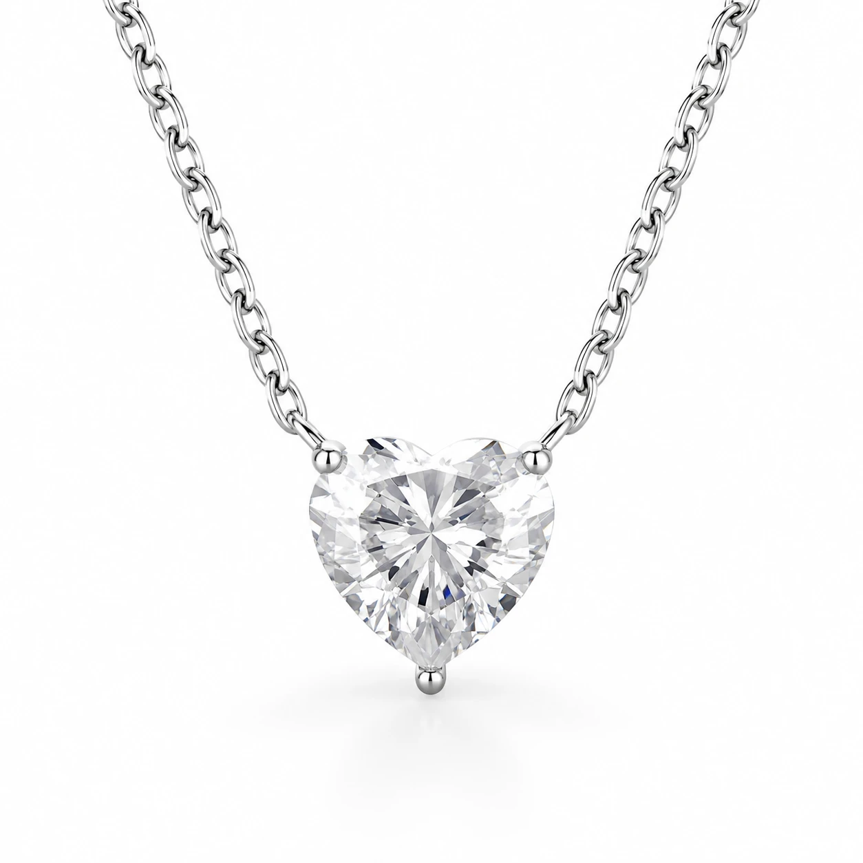 Srebrna ogrlica Crystal Heart