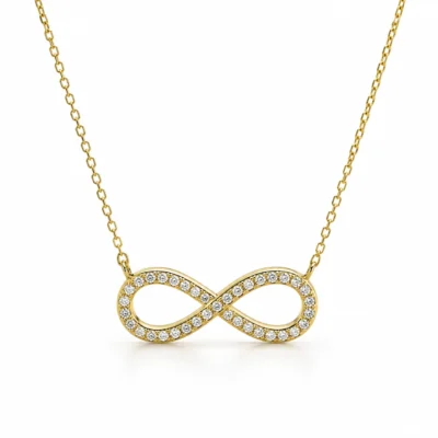 Srebrna ogrlica Shiny Infinity - Affinity Silver 