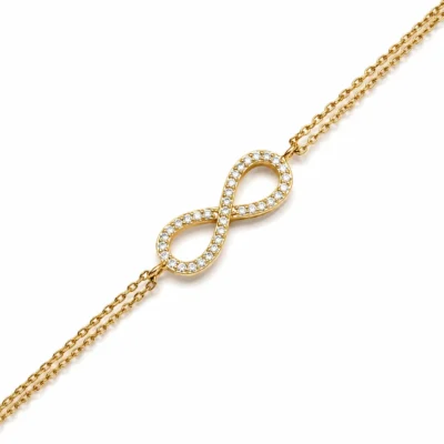 Srebrna narukvica Shiny Infinity - Affinity Silver 