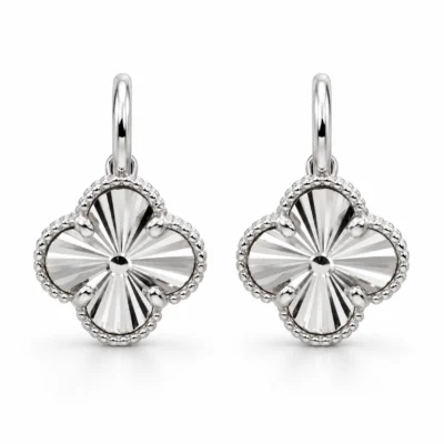 Srebrne naušnice Silver Clover Drops - Affinity Silver 